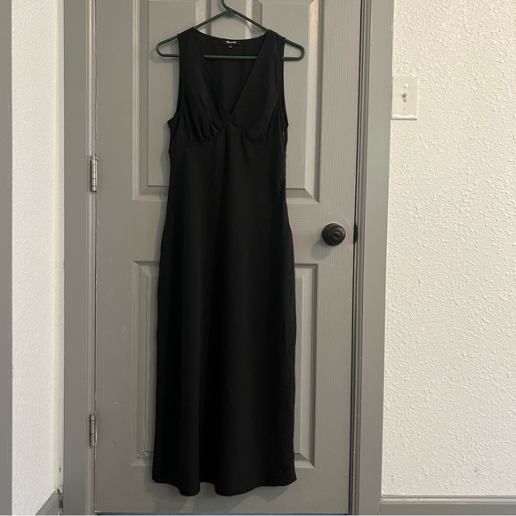 EUC Madewell Black Ariana Midi Dress - Picture 2 of 6